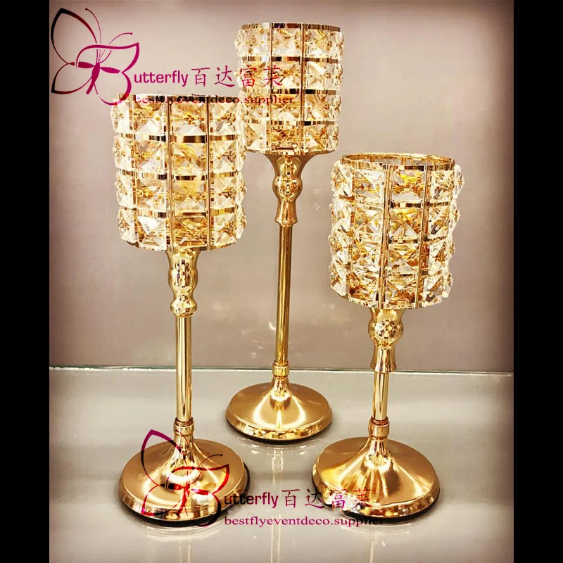 3 шт./компл. декоративные хрустальные подсвечники Votive Tealight для свадебного стола