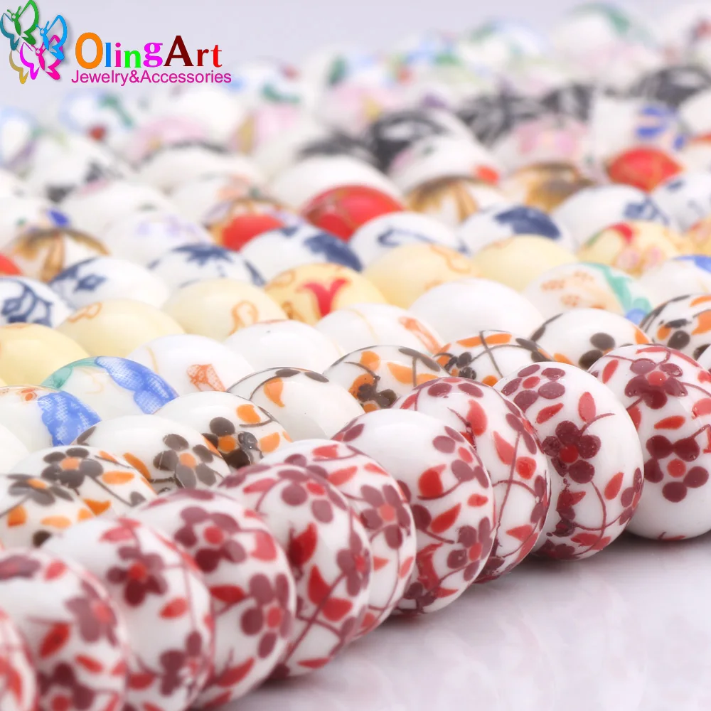OlingArt 13x8mm 12Pcs/lot Mix Color European Ceramics Beads For Big Hole 5MM DIY Computer printing Bracelet Jewelry making
OlingArt 13x8mm 12Pcs/lot Mix Color European Ceramics Beads For Big Hole 5MM DIY Computer printing Bracelet Jewelry making