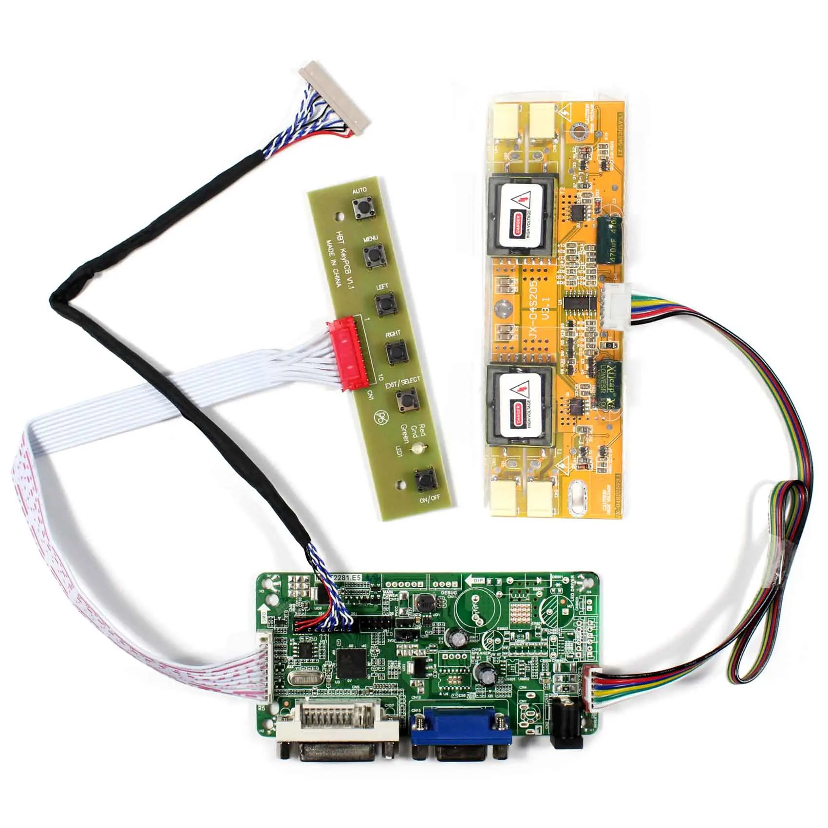 Плата ЖК-контроллера DVI + VGA RT2281 работает для 15-дюймового 1024x768 LQ150X1LW71N стандартного ЖК-экрана
Плата ЖК-контроллера DVI + VGA RT2281 работает для 15-дюймового 1024x768 LQ150X1LW71N стандартного ЖК-экрана
