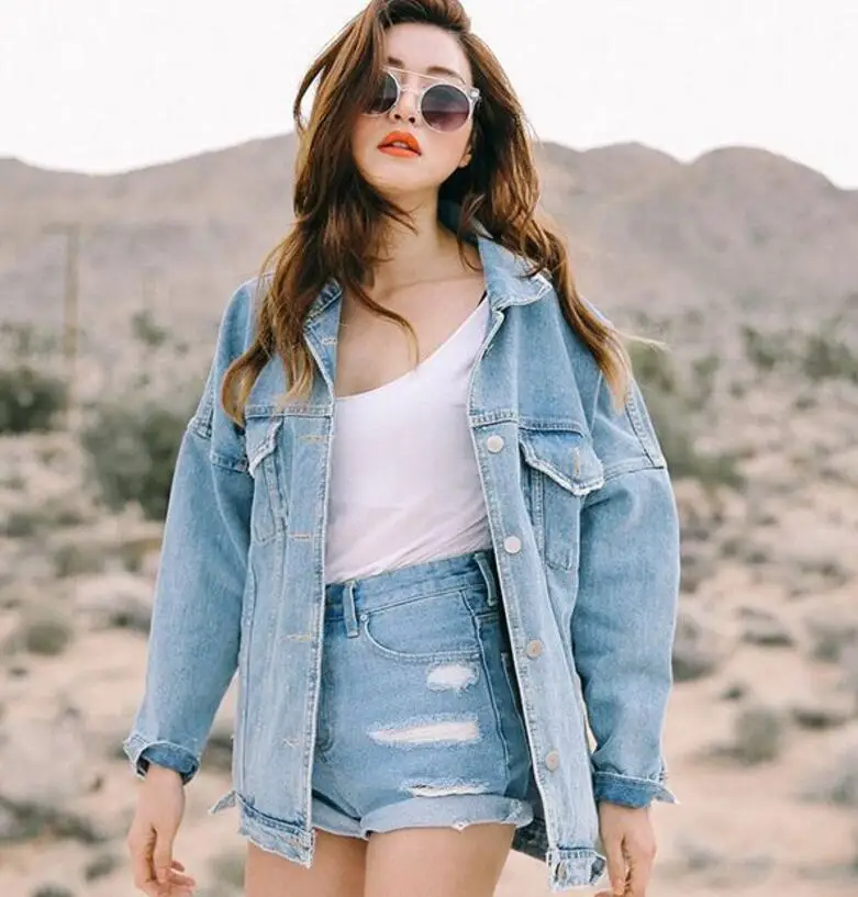 2019 women's clothing harajuku jackets wind loose large size denim jacket fashion coat long sleeve Single-breasted Loose outwear
2019 women's clothing harajuku jackets wind loose large size denim jacket fashion coat long sleeve Single-breasted Loose outwear