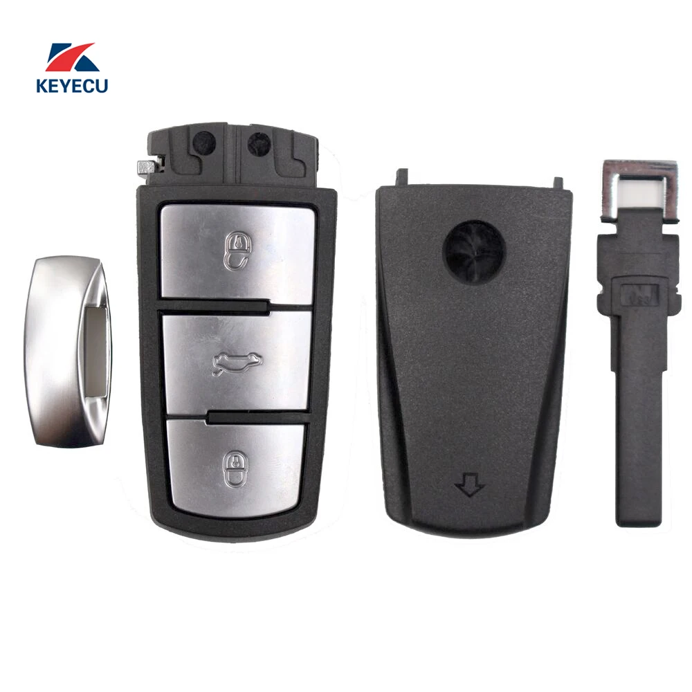 KEYECU Replacement Remote Car Key Shell Case Fob 3 Button for VW Volkswagen Magotan Passat & CC 2005-2010 (Shell Only)
KEYECU Replacement Remote Car Key Shell Case Fob 3 Button for VW Volkswagen Magotan Passat & CC 2005-2010 (Shell Only)