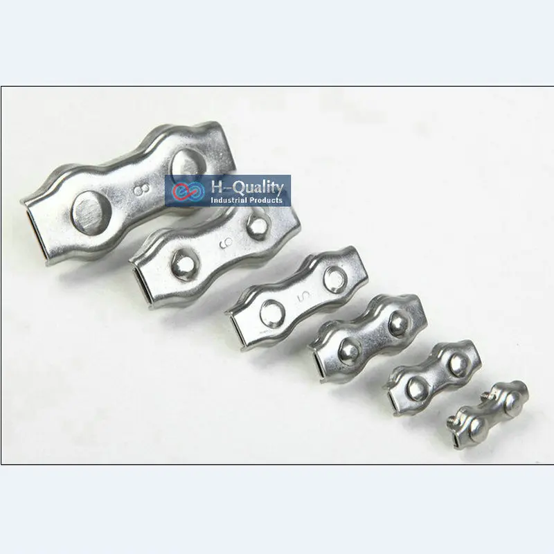 50PCS/LOT Stainless Steel Duplex Wire Rope Clips M3 FREE SHIPPING 50PCS/LOT 304T Wire Rope Fittings
50PCS/LOT Stainless Steel Duplex Wire Rope Clips M3 FREE SHIPPING 50PCS/LOT 304T Wire Rope Fittings