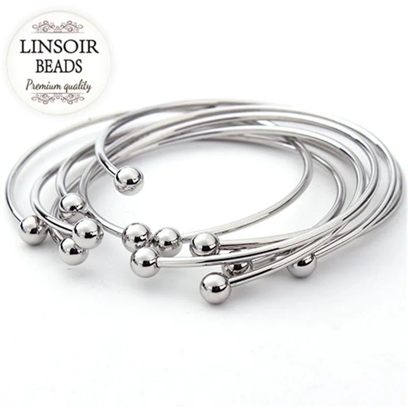 5pcs/lot European Silver Color Adjustable Cuff Open Bangles for Women Expandable Wire Bangles Bracelets With Bead Charms F2012
5pcs/lot European Silver Color Adjustable Cuff Open Bangles for Women Expandable Wire Bangles Bracelets With Bead Charms F2012