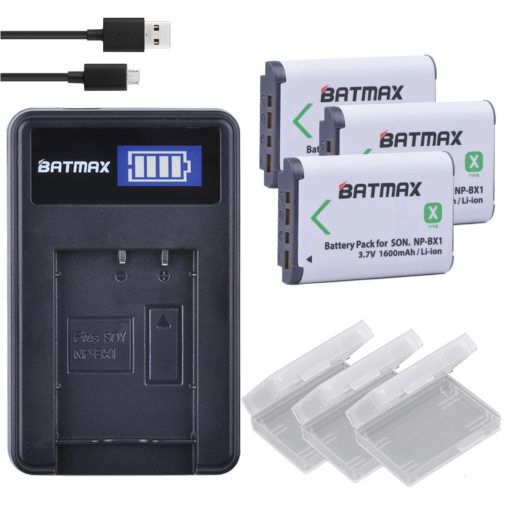 3x NP-BX1 np bx1 Battery+ LCD USB Charger for Sony DSC RX1 RX100 AS100V M3 M2 HX300 HX400 HX50 HX60 GWP88 AS15 ZV-1 Log Camera
3x NP-BX1 np bx1 Battery+ LCD USB Charger for Sony DSC RX1 RX100 AS100V M3 M2 HX300 HX400 HX50 HX60 GWP88 AS15 ZV-1 Log Camera