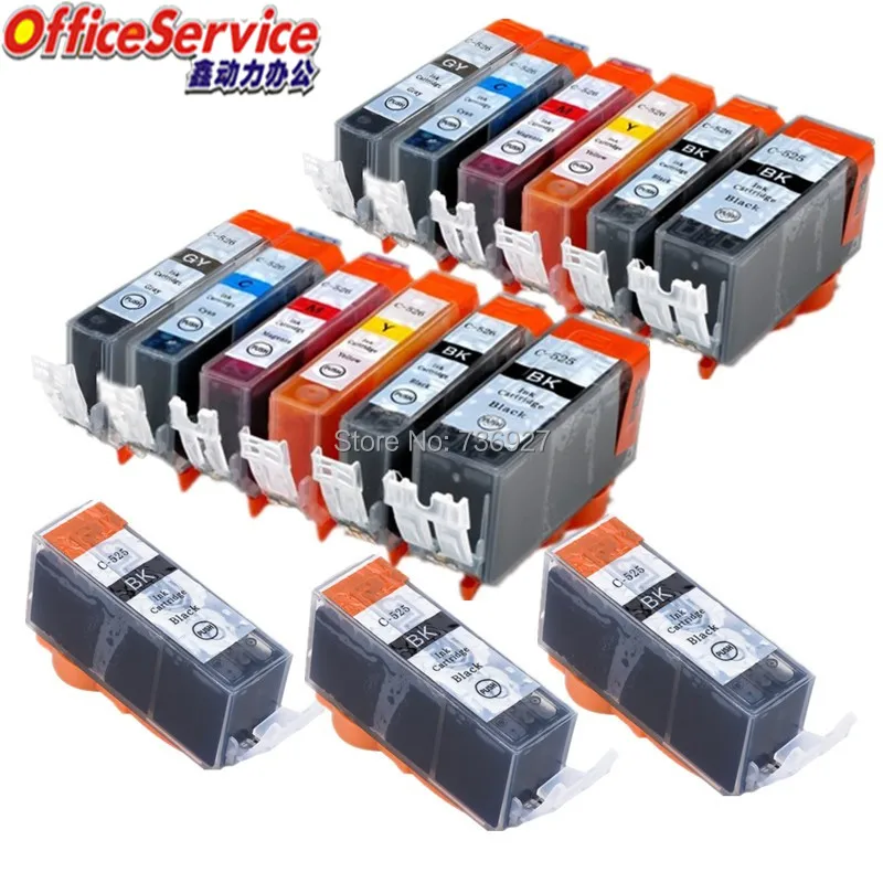 

15X=2Sets+3BK PGI-525 CLI-526 PGI525 cli526 Compatible ink Cartridge For Canon PIXMA MG6150 MG6250 MG8150 MG8250 inkjet printer