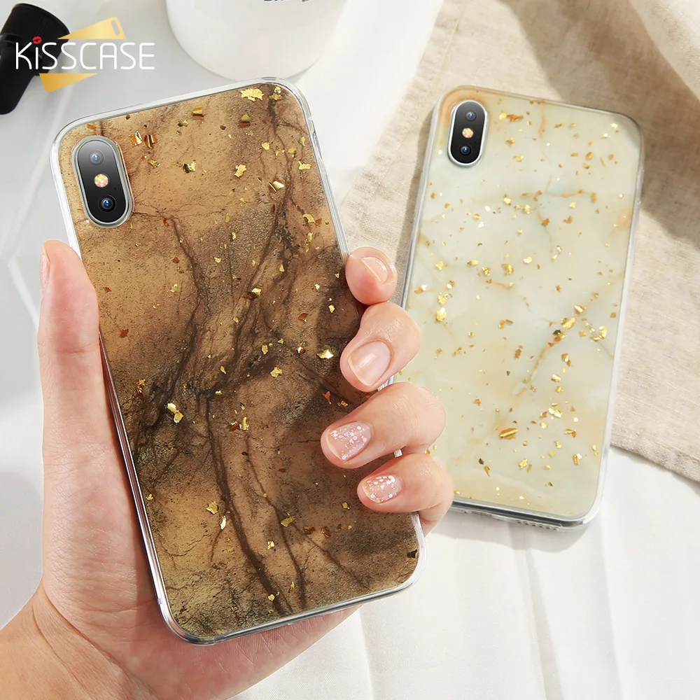 KISSCASE TPU мягкий чехол для телефона iPhone XR X XS MAX роскошный золотой ультра силиконовый
