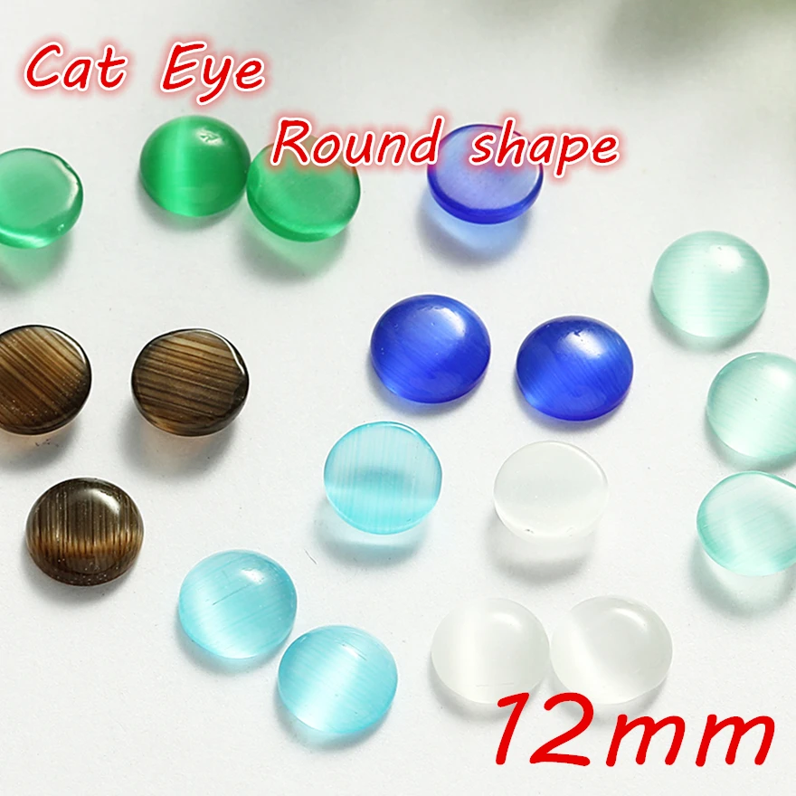 MRHUANG 50pcs Eye Stone Beads 12mm Natural flatback Round cat eye Stone cabochon for jewelry making DIY Jewelry Material
MRHUANG 50pcs Eye Stone Beads 12mm Natural flatback Round cat eye Stone cabochon for jewelry making DIY Jewelry Material
