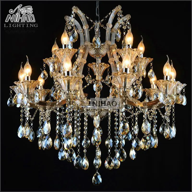 Maria Theresa Crystal Chandelier Light Fixture Cognac LED Crystal Lustre 15 Light Lamp for Lobby Stair Hallway project MD2225
Maria Theresa Crystal Chandelier Light Fixture Cognac LED Crystal Lustre 15 Light Lamp for Lobby Stair Hallway project MD2225