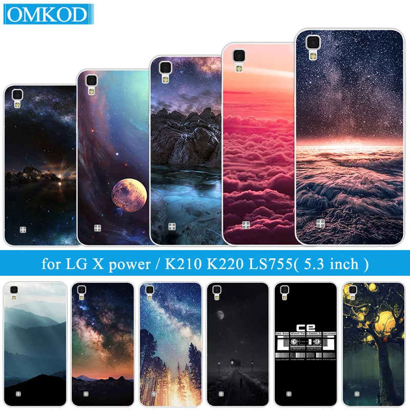 Для LG X Power K220ds K220y K220 LS755 Мягкий Силиконовый ТПУ чехол для телефона звездное небо 5 3