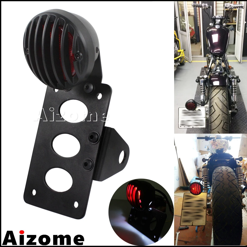 Motorcycle LED Taillight Side Mount Stop Light w/ 7"x 4" License Number Plate Rear Lights Bracket For Harley Sportster Bobber
Motorcycle LED Taillight Side Mount Stop Light w/ 7"x 4" License Number Plate Rear Lights Bracket For Harley Sportster Bobber