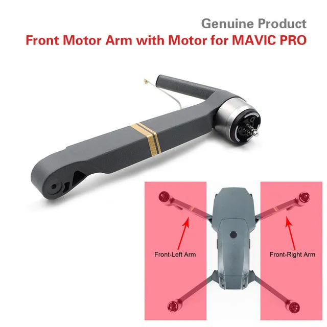 Original 1pc Replacement Front Left /Front Right Motor Arm Drone Arm with Motor Repair Part for DJI MAVIC PRO Drone Accessories
Original 1pc Replacement Front Left /Front Right Motor Arm Drone Arm with Motor Repair Part for DJI MAVIC PRO Drone Accessories