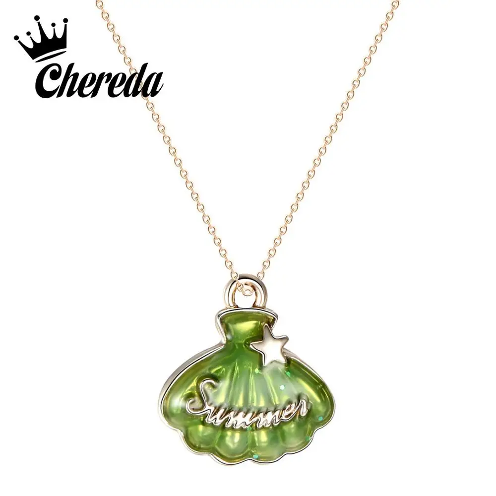 Chereda Unique Elegant Shell Choker Necklace Green Summer Beach Pendant Necklaces for Women Fashion Jewelry collier
Chereda Unique Elegant Shell Choker Necklace Green Summer Beach Pendant Necklaces for Women Fashion Jewelry collier