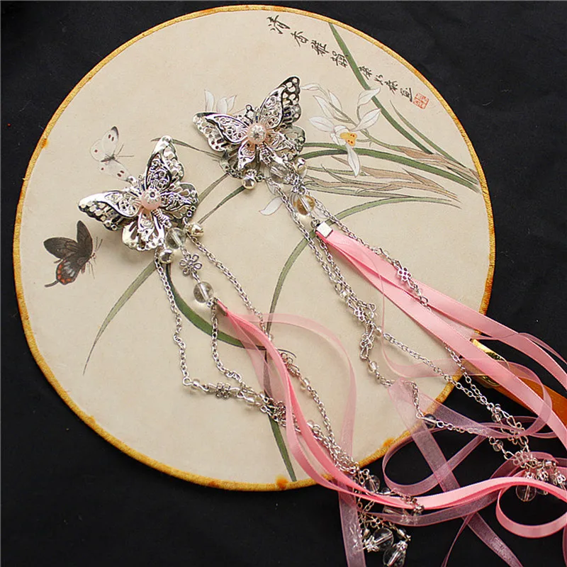 ribbon chinese ancient butterfly hair flower accessories flower hair clip hair decoration princess cosplay products han fu
ribbon chinese ancient butterfly hair flower accessories flower hair clip hair decoration princess cosplay products han fu