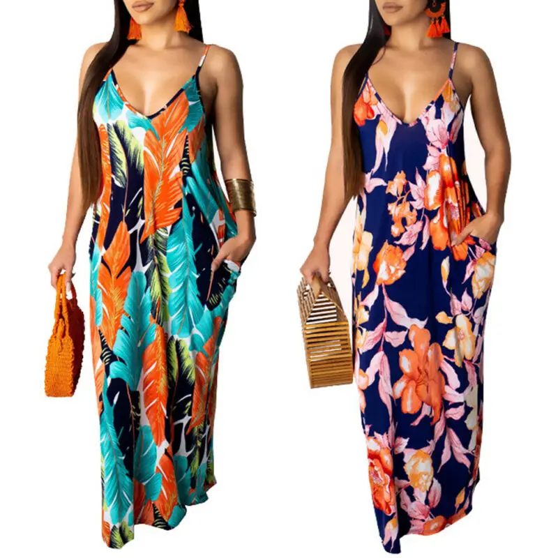 Fashion Women's Sleeveless V neck Summer Boho Floral Cocktail Party Holiday Beach Dress Sundress
Fashion Women's Sleeveless V neck Summer Boho Floral Cocktail Party Holiday Beach Dress Sundress