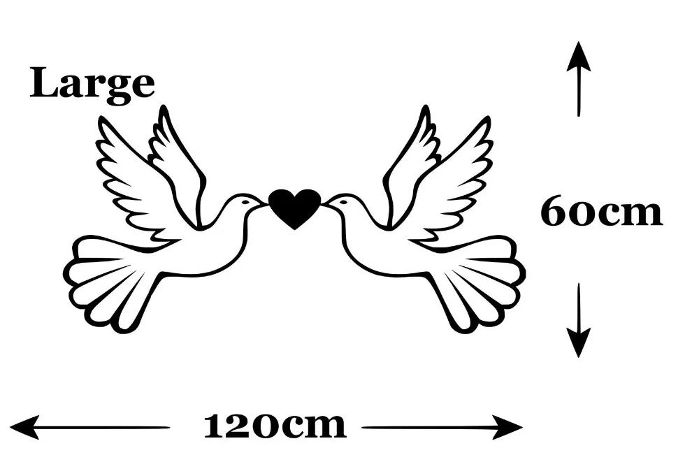 Personalised Dove Love Birds Vinyl Wall Sticker Any Name Bedroom Kids Art Decal 60cmx120cm
Personalised Dove Love Birds Vinyl Wall Sticker Any Name Bedroom Kids Art Decal 60cmx120cm