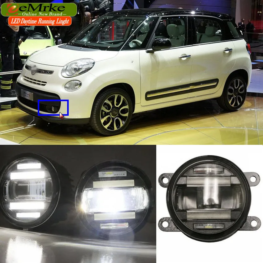 Автомобильный Стайлинг eeMrke для Fiat 500L 2012 2013 2014 2015 - up 2 в 1 светодиодный Противотуманные фары DRL с линзой дневные ходовые огни
Автомобильный Стайлинг eeMrke для Fiat 500L 2012 2013 2014 2015 - up 2 в 1 светодиодный Противотуманные фары DRL с линзой дневные ходовые огни
