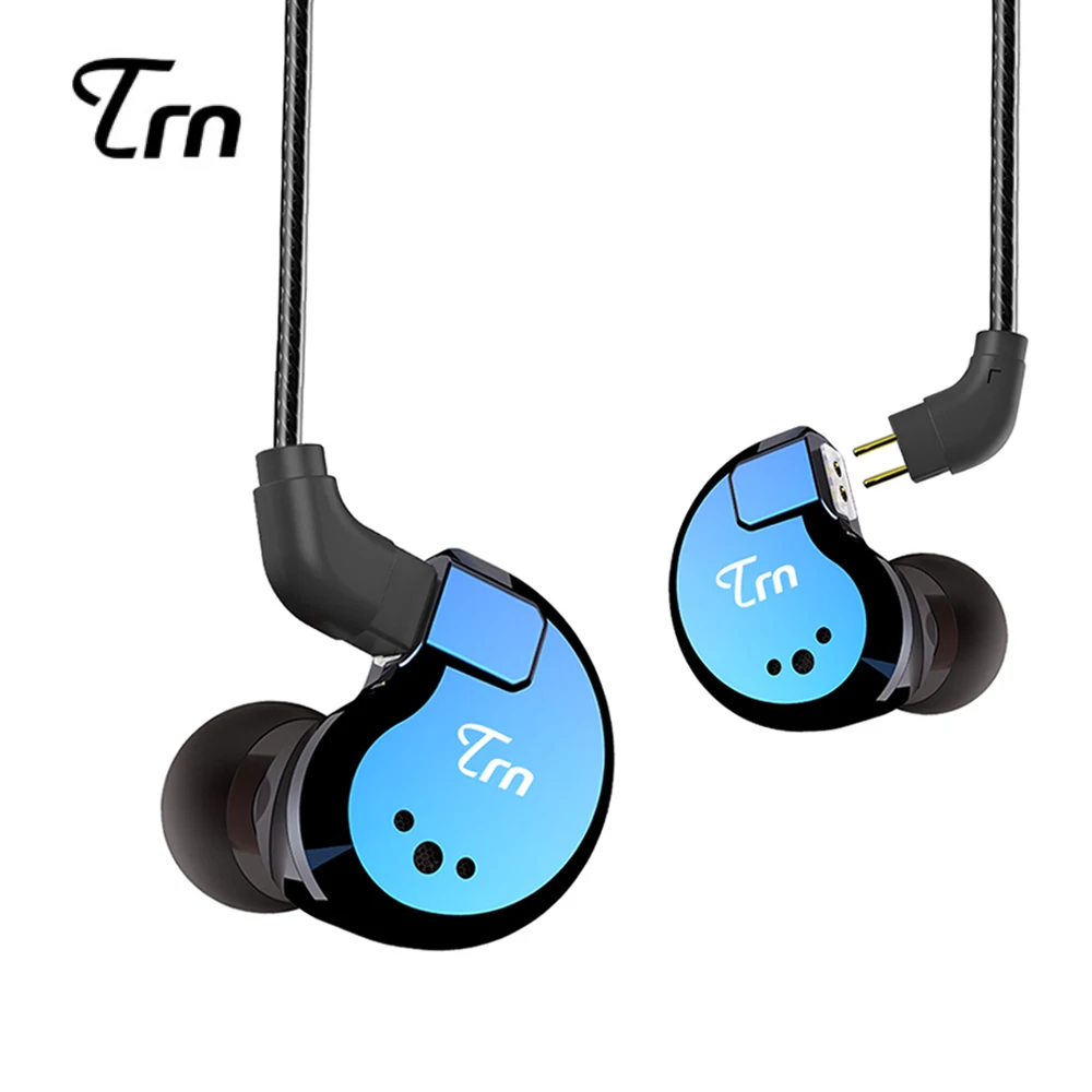 TRN V80 Quad Драйвер Гибридный HiFi внутриканальный монитор наушники углеродных