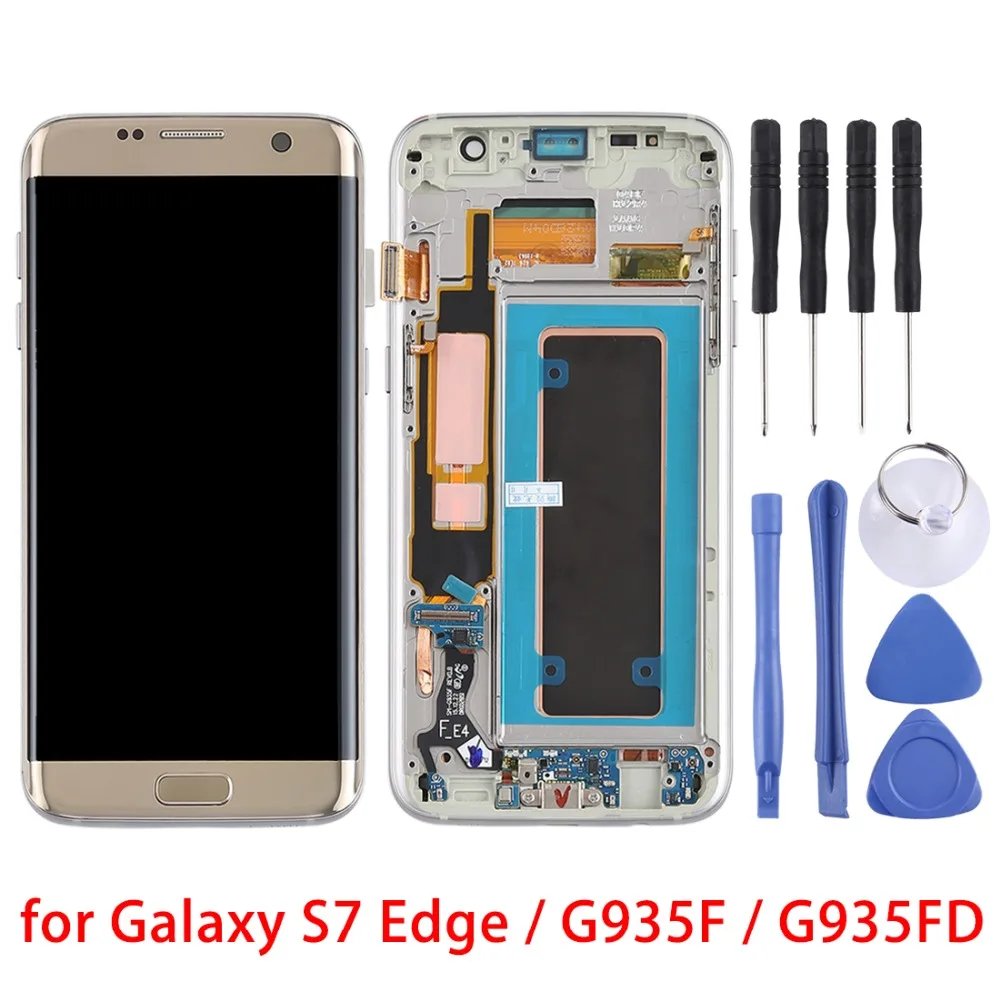5 ''для Galaxy S7 Edge/G935F/G935FD ЖК экран + дигитайзер полная сборка с рамкой дисплей
