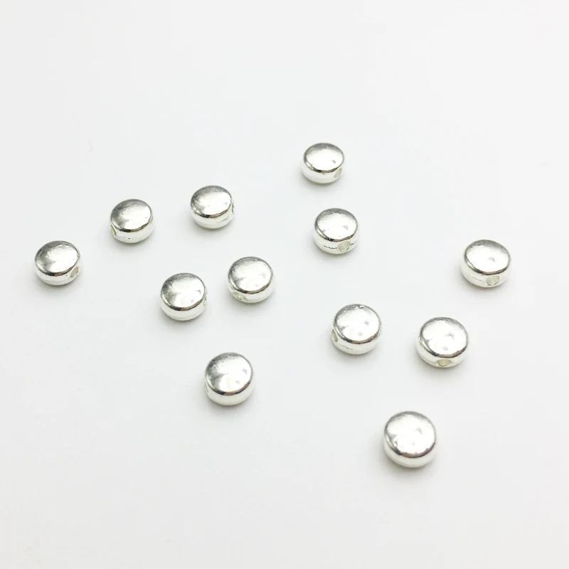 50pcs/lot Silver Color Alloy Metal Spacer Charm Beads 5.5*3.5mm Flat Round DIY Jewelry Finding Bead
50pcs/lot Silver Color Alloy Metal Spacer Charm Beads 5.5*3.5mm Flat Round DIY Jewelry Finding Bead