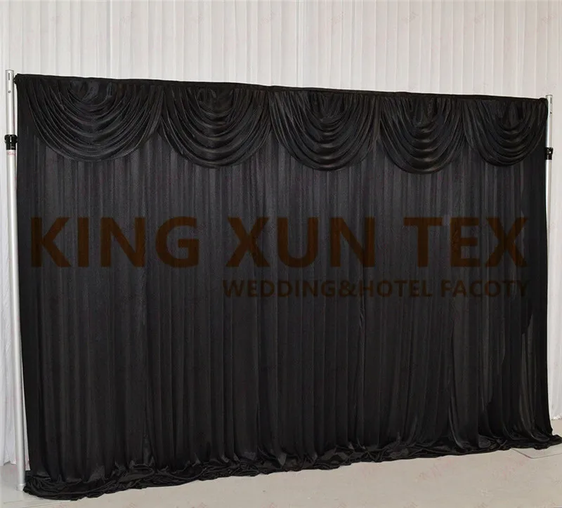 Ice Silk Backdrop Curtain \ Stage Background With Top Swag Valance Drapery For Wedding Event Decoration
Ice Silk Backdrop Curtain \ Stage Background With Top Swag Valance Drapery For Wedding Event Decoration