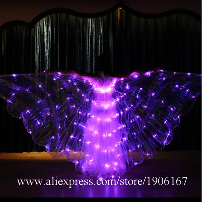 New Design Six Colors LED Wings Belly Dance Stage Performance Props Luminous Wings Cloak Open 360 Degrees With Adjustable Sticks
New Design Six Colors LED Wings Belly Dance Stage Performance Props Luminous Wings Cloak Open 360 Degrees With Adjustable Sticks