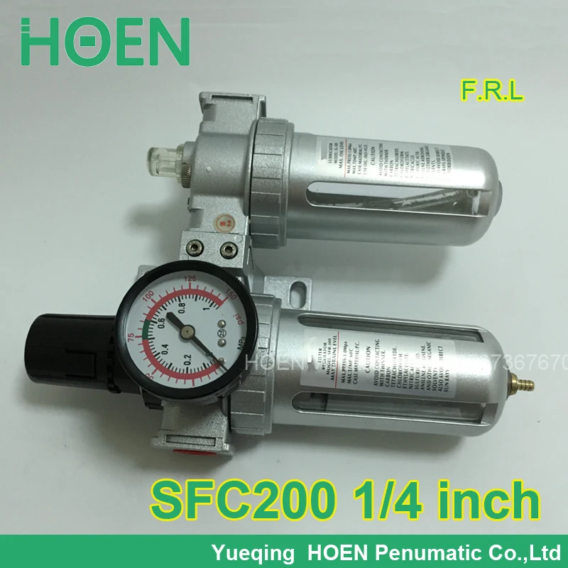 SFC200 SFC-200 1/4" port size F.R.L Air Source Treatment Unit Filter Regulator Lubricator SFC200 SFC300 SFC400
SFC200 SFC-200 1/4" port size F.R.L Air Source Treatment Unit Filter Regulator Lubricator SFC200 SFC300 SFC400