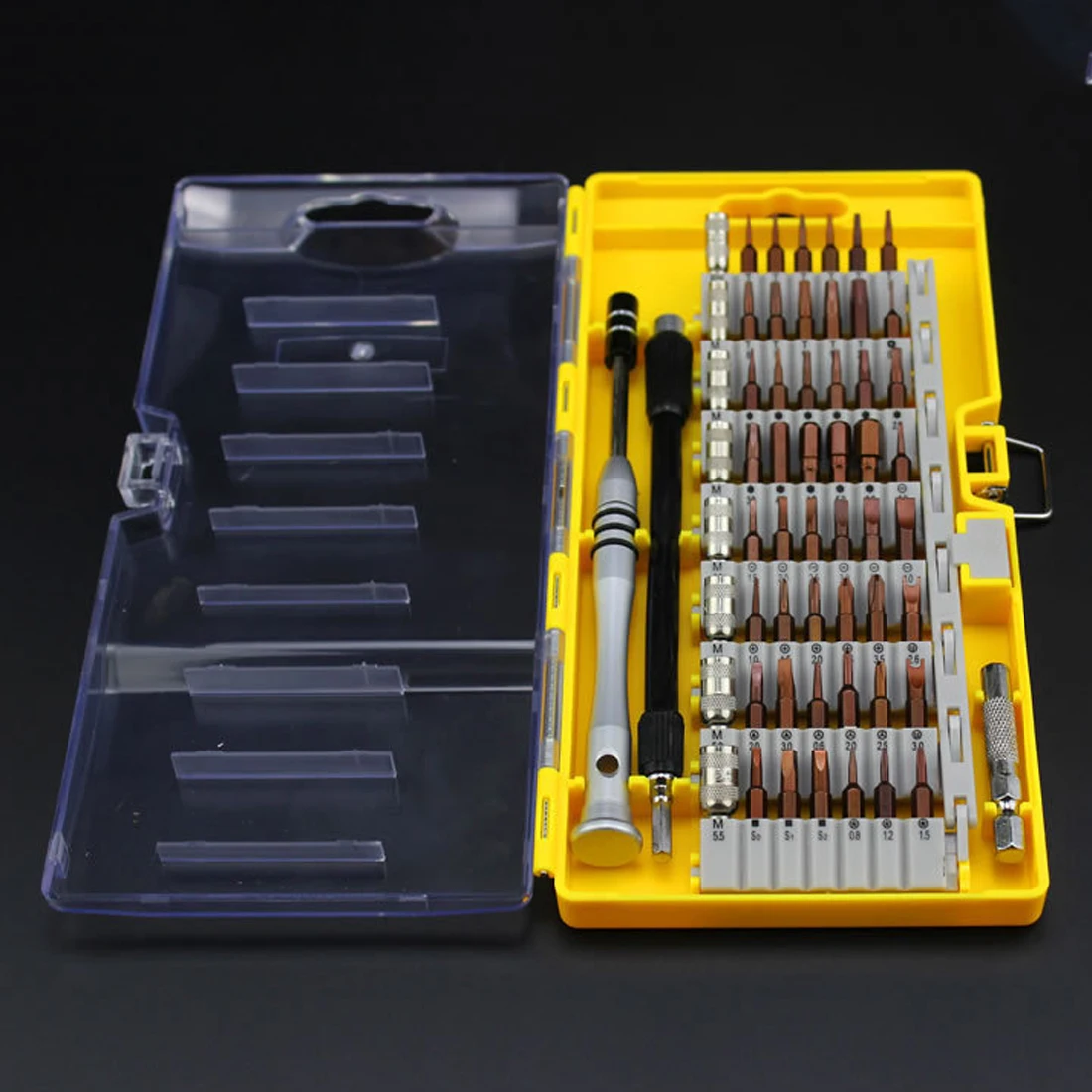 60 in 1 Screwdriver Tool Precision Kit Magnetic Screwdriver Set for Cell Phone Tablet Compact Repair Maintenance With Case
60 in 1 Screwdriver Tool Precision Kit Magnetic Screwdriver Set for Cell Phone Tablet Compact Repair Maintenance With Case