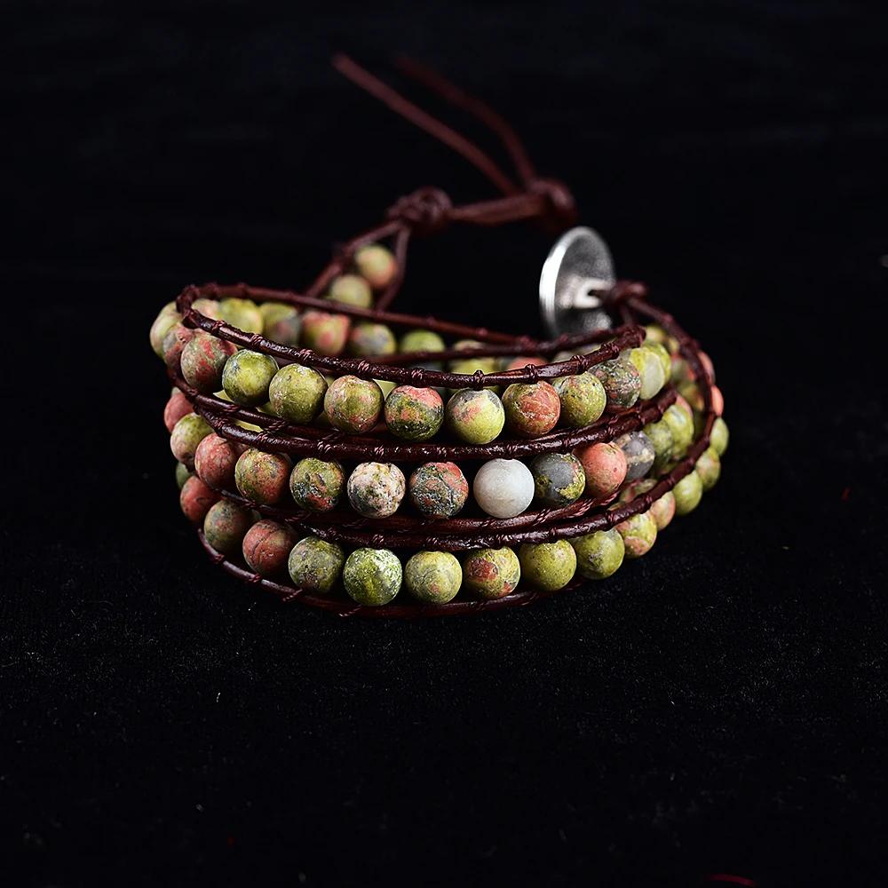 Asingeloo Flower Grenn Natural Stone Beads 3 Wraps Strand Holiday Bohemia Bracelets for Girl and Women Punk Bracelet
Asingeloo Flower Grenn Natural Stone Beads 3 Wraps Strand Holiday Bohemia Bracelets for Girl and Women Punk Bracelet