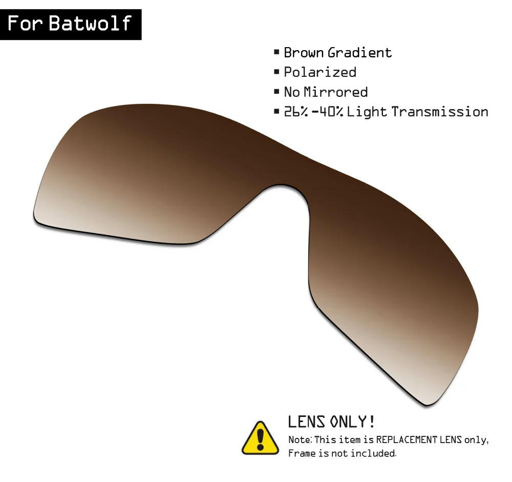 Замена поляризованных солнцезащитных линз SmartVLT для Oakley Batwolf-коричневый градиентный оттенок
Замена поляризованных солнцезащитных линз SmartVLT для Oakley Batwolf-коричневый градиентный оттенок