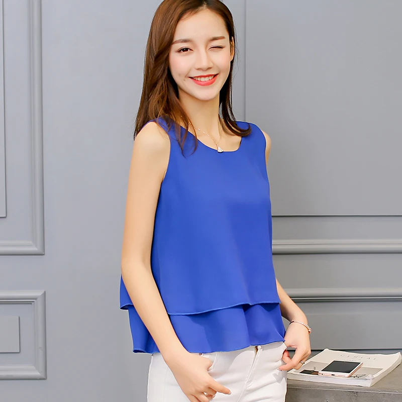 Plus Size New Fashion Summer Women Chiffon Blouses Tank Sleeveless Shirt Girls Casual Blusas Feminina S-XXL
Plus Size New Fashion Summer Women Chiffon Blouses Tank Sleeveless Shirt Girls Casual Blusas Feminina S-XXL