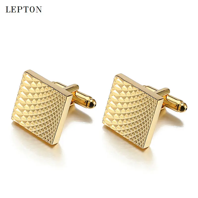 Горячая Распродажа квадратные золотые запонки для мужчин leton Jewelry высокое качество классические Relojes gemelos с