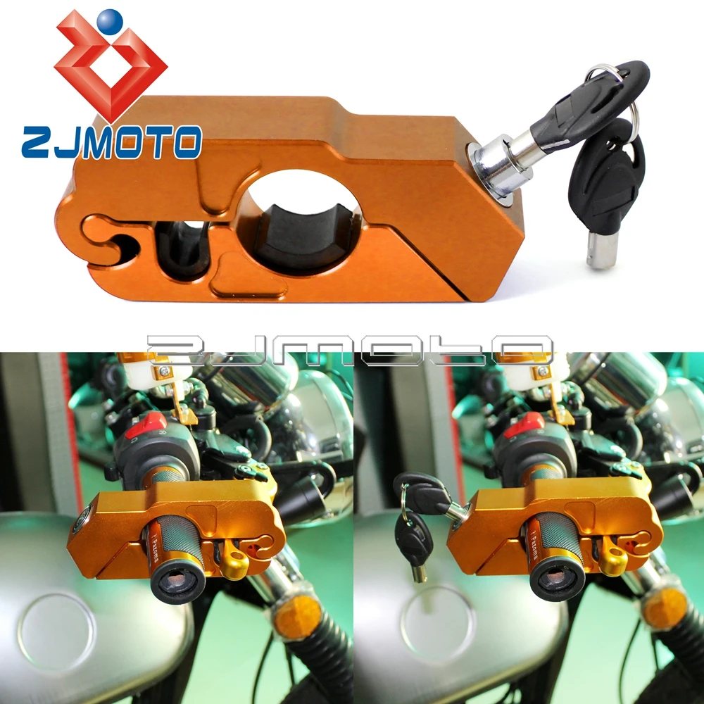 Motorcycle Aluminum Handlebar Grips Lock Brake Lever Security Safety Lock UniversalFor ATV Scooter Dirt Bike Street Bike Golden
Motorcycle Aluminum Handlebar Grips Lock Brake Lever Security Safety Lock UniversalFor ATV Scooter Dirt Bike Street Bike Golden