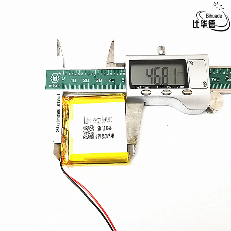 3,7 в 2800 мАч 114046 литий-полимерный литий-ионный аккумулятор для Mp3 MP4 MP5 GPS
3,7 в 2800 мАч 114046 литий-полимерный литий-ионный аккумулятор для Mp3 MP4 MP5 GPS