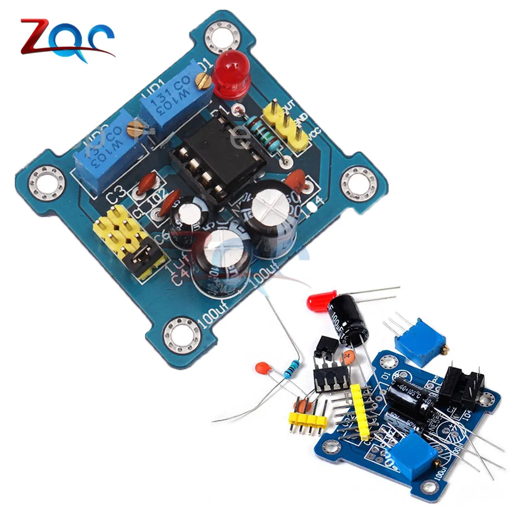 NE555 Pulse Generator Pulse Starter Duty Cycle and Frequency Adjustable Module DIY Kit Oscillator Square Wave Signal Generator
NE555 Pulse Generator Pulse Starter Duty Cycle and Frequency Adjustable Module DIY Kit Oscillator Square Wave Signal Generator