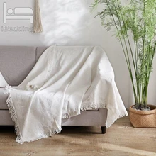 Бриллиантовое белое покрывало для дивана|Чехлы диванов|