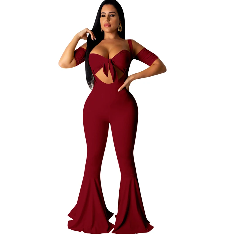 Sexy nightclub black wine red jumpsuit two-piece 2019 summer new best selling trumpet jumpsuit suit
Sexy nightclub black wine red jumpsuit two-piece 2019 summer new best selling trumpet jumpsuit suit