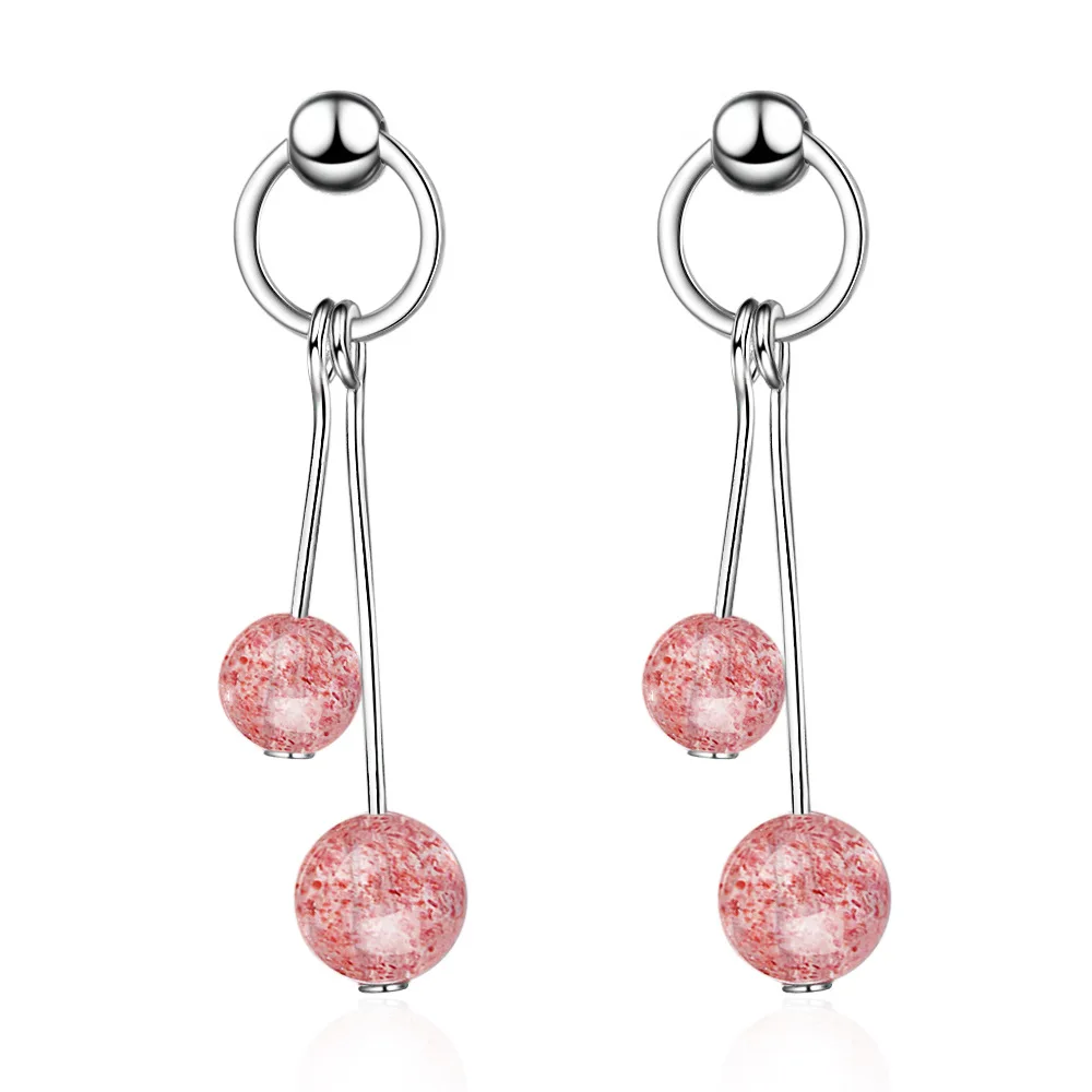 Fashion Pink Strawberry Quartz Rhinestone 925 Sterling Silver Female Tassel Stud Earrings Jewelry Women No Fade Gift Cheap
Fashion Pink Strawberry Quartz Rhinestone 925 Sterling Silver Female Tassel Stud Earrings Jewelry Women No Fade Gift Cheap