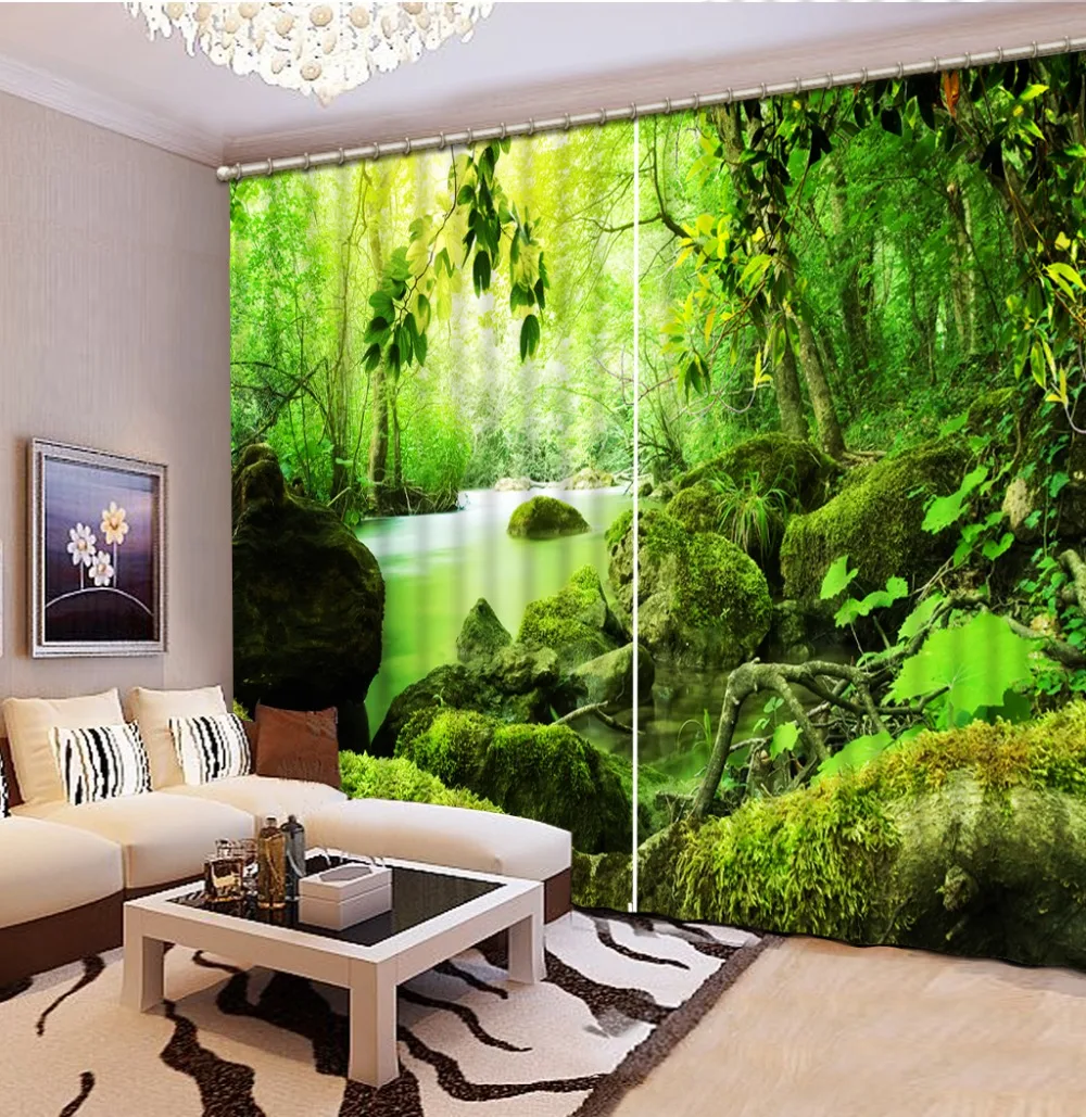 Custom Curtains Green Forest Creek Scenery Beauty Digital Photo Printing Blackout 3D Curtains for Living Room Bedding Room Hotel
Custom Curtains Green Forest Creek Scenery Beauty Digital Photo Printing Blackout 3D Curtains for Living Room Bedding Room Hotel