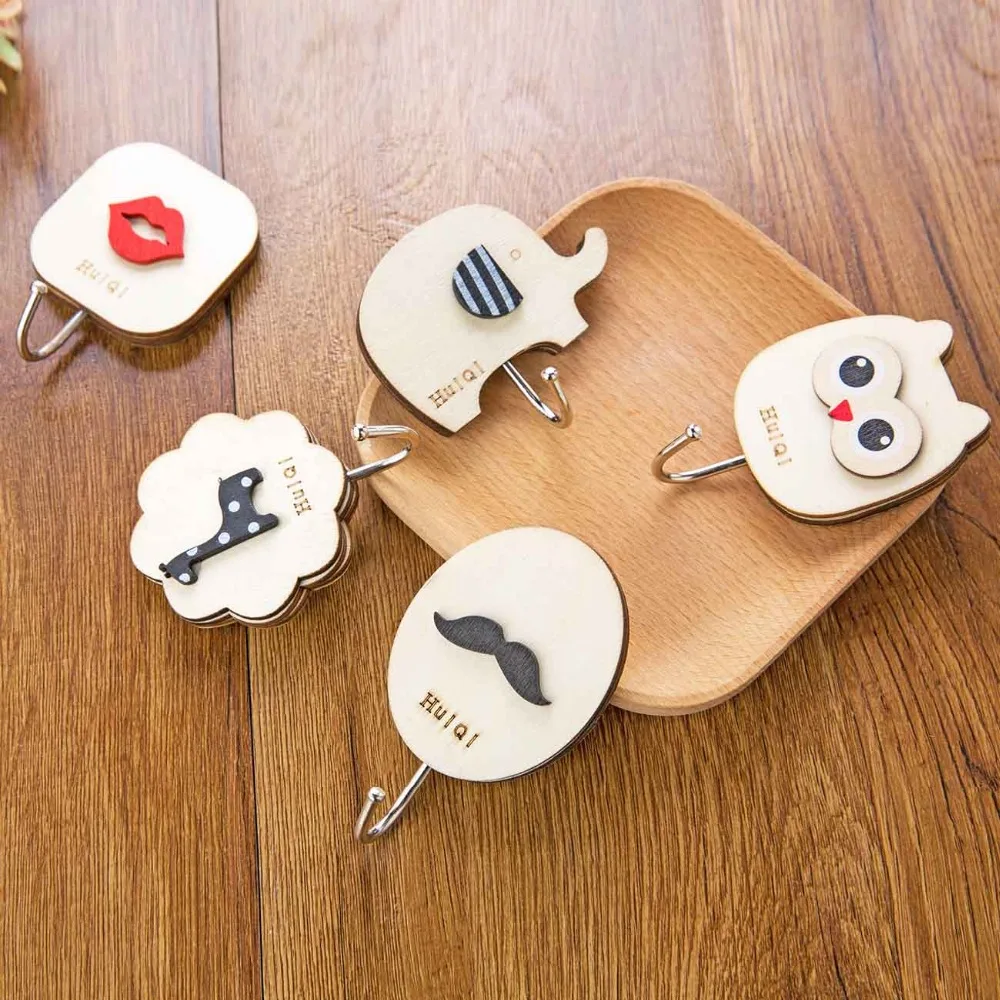 Wooden Cartoon Hanger Key Holder Wall Hooks Coat Towel Hanger Cute Animal Wall-Mounted Hook Minimalist Home Decoration Organizer
Wooden Cartoon Hanger Key Holder Wall Hooks Coat Towel Hanger Cute Animal Wall-Mounted Hook Minimalist Home Decoration Organizer