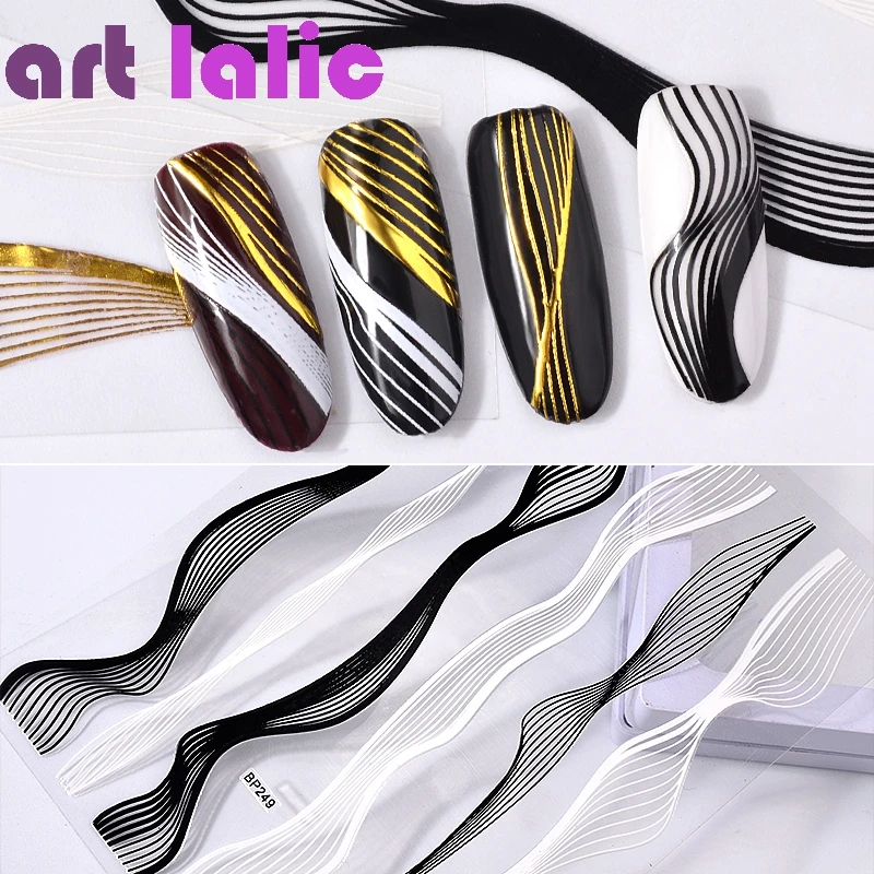2 Sheets Nail Art Sticker Lase Gold Metal Strape Wave Line Tape 11.5*9cm Self-Adhesive Transfer Foils 3D DIY Decal Nail Decor
2 Sheets Nail Art Sticker Lase Gold Metal Strape Wave Line Tape 11.5*9cm Self-Adhesive Transfer Foils 3D DIY Decal Nail Decor