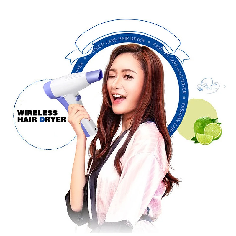 Wireless Hairdryer Lithium Battery Rechargable Portable Hair Blower Home Travel Outdoor Business Blower Hairdressing Tool UN861
Wireless Hairdryer Lithium Battery Rechargable Portable Hair Blower Home Travel Outdoor Business Blower Hairdressing Tool UN861