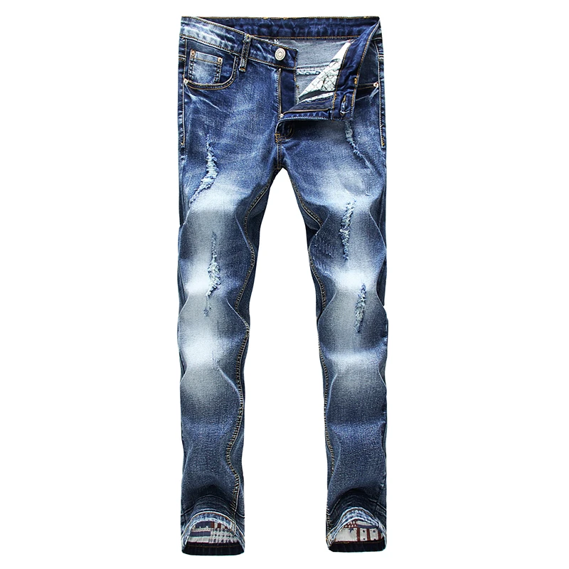 2019 New Spring And Autumn Style Men Denim Jeans High Quality Fashion Slim Hold Ankle-length Pants Lace Cuffs Jeasns Size 27-34
2019 New Spring And Autumn Style Men Denim Jeans High Quality Fashion Slim Hold Ankle-length Pants Lace Cuffs Jeasns Size 27-34