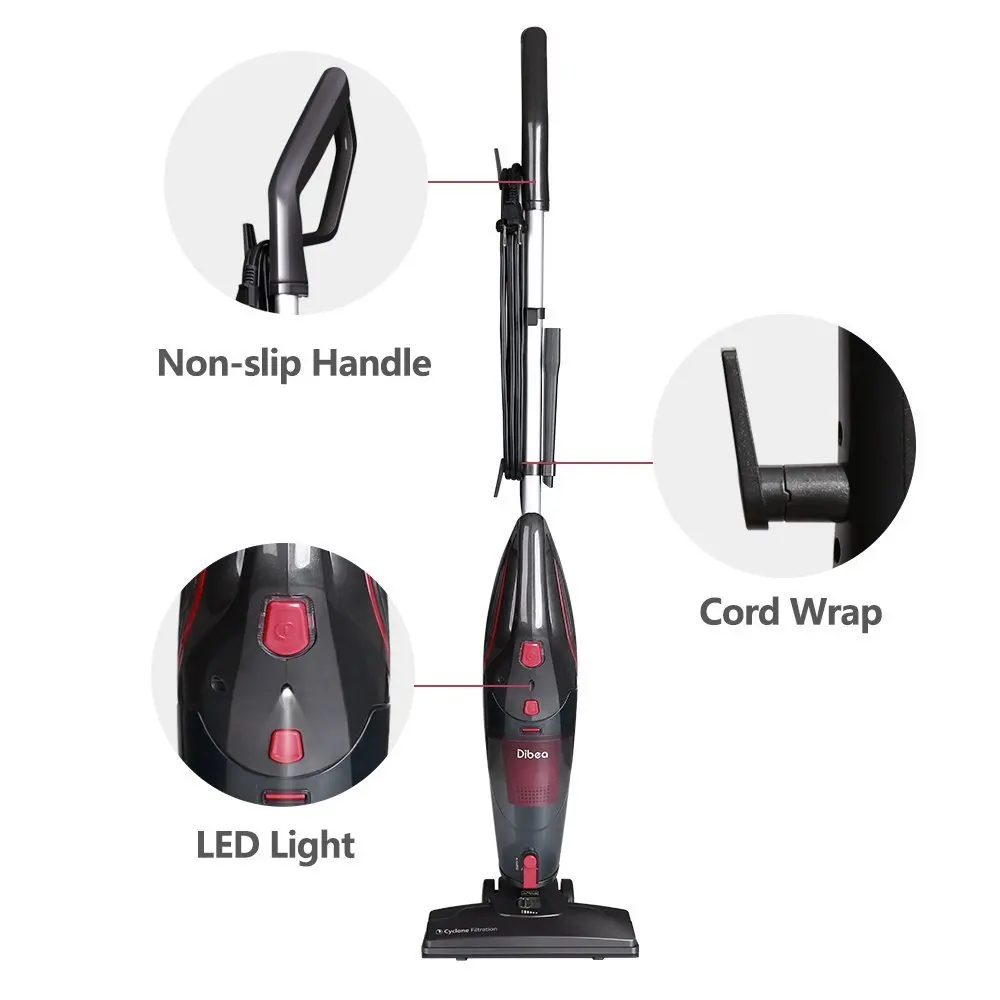 Dibea SC4588 15Kpa Strong Suction , 1L Dust Bin, Five Height Adjustment Settings for Carpet cleaning 2 in 1 Vacuum Cleaner
Dibea SC4588 15Kpa Strong Suction , 1L Dust Bin, Five Height Adjustment Settings for Carpet cleaning 2 in 1 Vacuum Cleaner