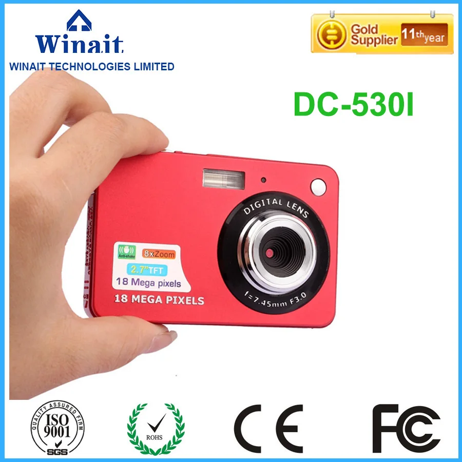 

Freeshipping Max 15MP Digital Camera With 2.7" TFT Display And 3X Optical Zoom 4X Digital Zoom Mini Camera DC-530A Photo Camera