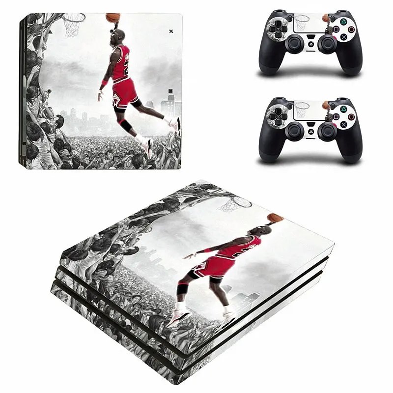 Basketball Star Legend James and Jordan Skin Sticker for Sony PS4 Pro Console 2 Controllers Decal Cover Game Accessories | Электроника
