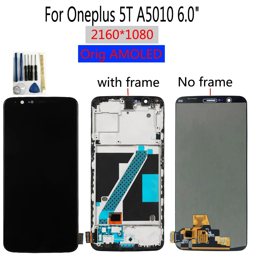 Shyueda Oig для Oneplus 5T 1 + A5010 6 0 "ЖК-дисплей сенсорный экран дигитайзер с инструментами