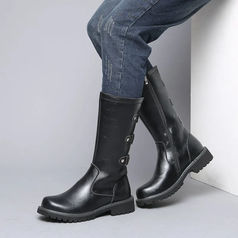 Army Boots Men High Military Combat Boots Metal Buckle Zip Punk Mid Calf Male Motorcycle Boots Men's Shoes Rock
Army Boots Men High Military Combat Boots Metal Buckle Zip Punk Mid Calf Male Motorcycle Boots Men's Shoes Rock