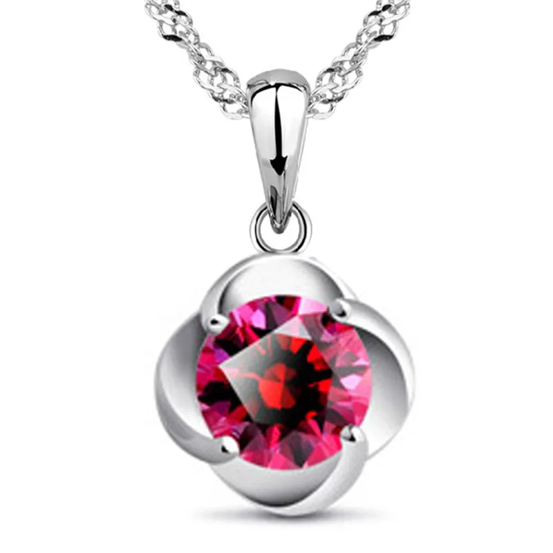 100% 925 sterling silver fashion red crystal rose flower ladies`pendant necklace jewelry short water-wave chain wholesale
100% 925 sterling silver fashion red crystal rose flower ladies`pendant necklace jewelry short water-wave chain wholesale