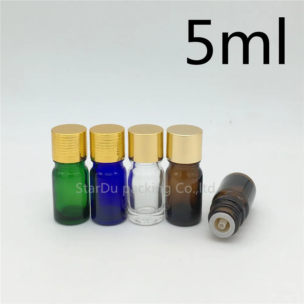 100pcs/lot 5ML Glass Bottle Vials Essential Oil Bottle ,5cc empty Perfume bottles gold Aluminum cap with plug
100pcs/lot 5ML Glass Bottle Vials Essential Oil Bottle ,5cc empty Perfume bottles gold Aluminum cap with plug