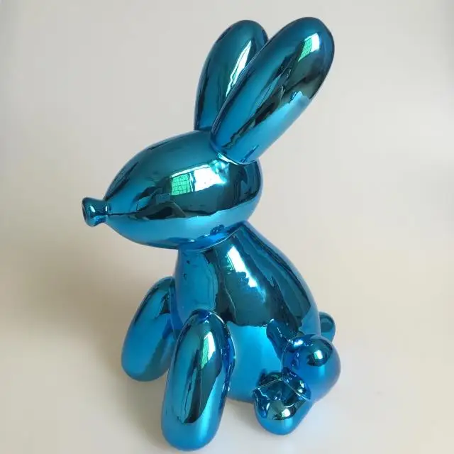 Blue Metallic Balloon Animals Bunny Money Box Rabbit Figurine American Pop Art Craft Ornament Ceramic Crafts Love XMAS Giftl
Blue Metallic Balloon Animals Bunny Money Box Rabbit Figurine American Pop Art Craft Ornament Ceramic Crafts Love XMAS Giftl